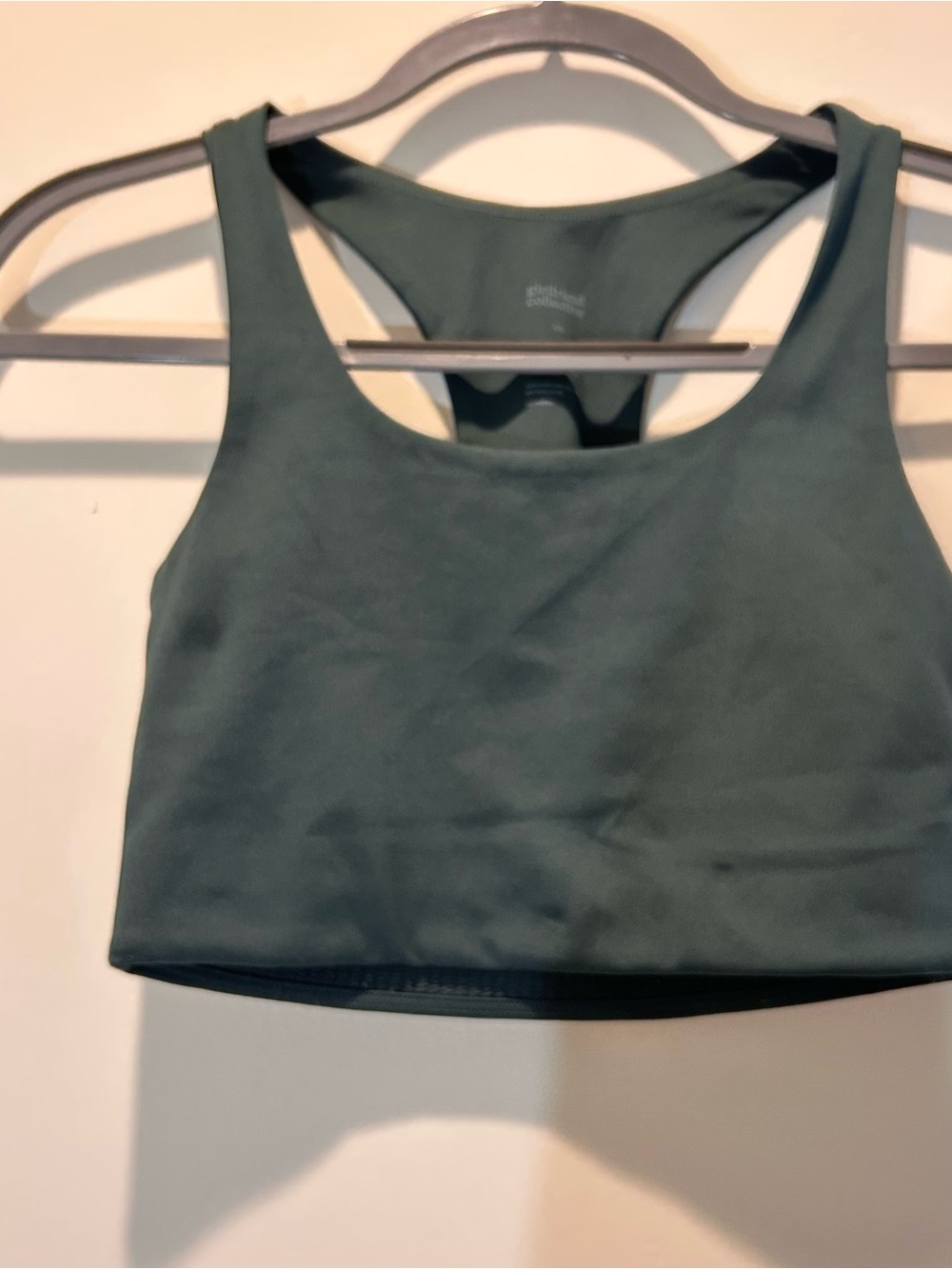 girlfriend collective Racerback Crop Bralette - Forest Green